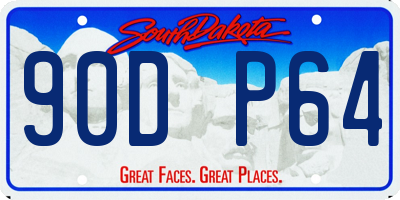 SD license plate 90DP64