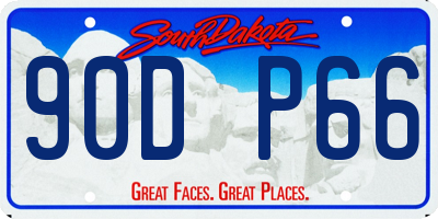 SD license plate 90DP66