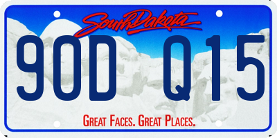 SD license plate 90DQ15