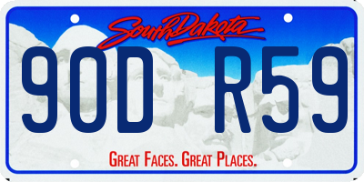 SD license plate 90DR59