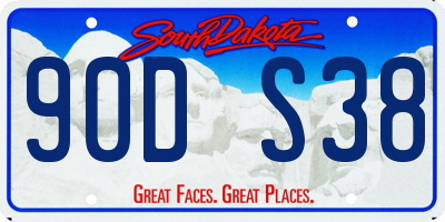 SD license plate 90DS38