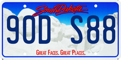 SD license plate 90DS88