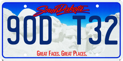 SD license plate 90DT32