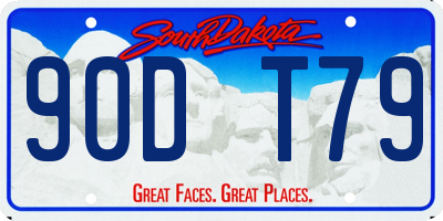 SD license plate 90DT79