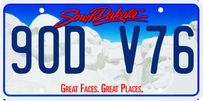 SD license plate 90DV76