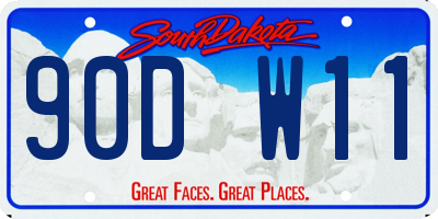 SD license plate 90DW11
