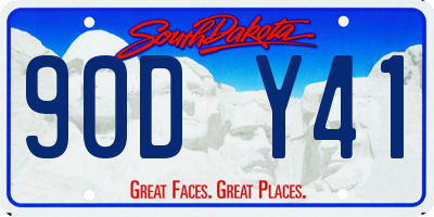 SD license plate 90DY41