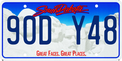 SD license plate 90DY48