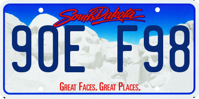 SD license plate 90EF98