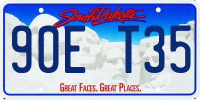 SD license plate 90ET35