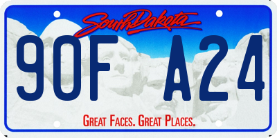SD license plate 90FA24