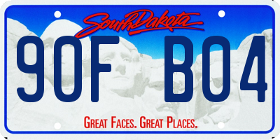 SD license plate 90FB04