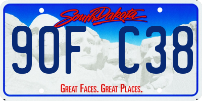 SD license plate 90FC38