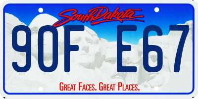 SD license plate 90FE67
