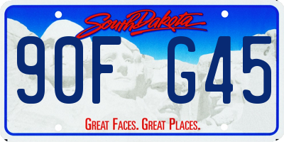 SD license plate 90FG45