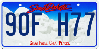 SD license plate 90FH77