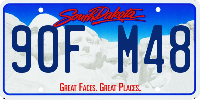 SD license plate 90FM48