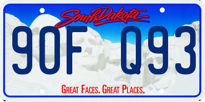 SD license plate 90FQ93
