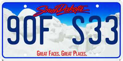 SD license plate 90FS33