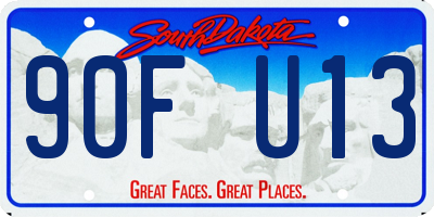 SD license plate 90FU13