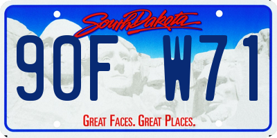 SD license plate 90FW71
