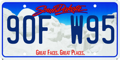 SD license plate 90FW95