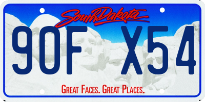 SD license plate 90FX54