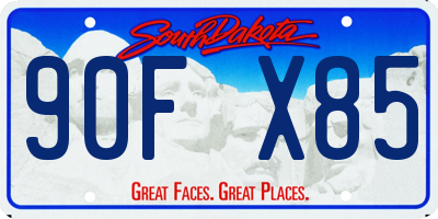 SD license plate 90FX85