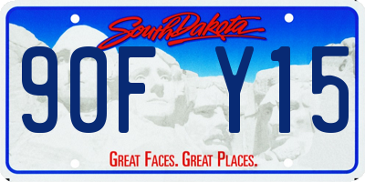 SD license plate 90FY15