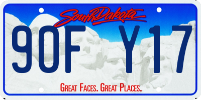 SD license plate 90FY17