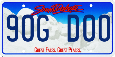 SD license plate 90GD00