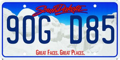 SD license plate 90GD85