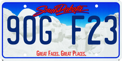 SD license plate 90GF23