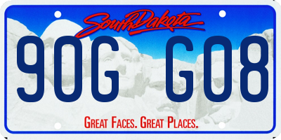 SD license plate 90GG08