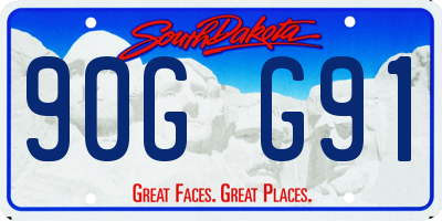 SD license plate 90GG91