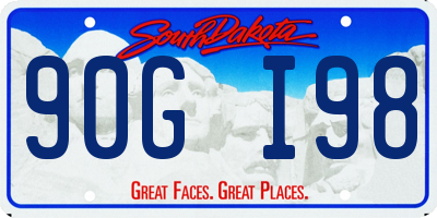 SD license plate 90GI98