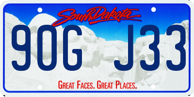 SD license plate 90GJ33