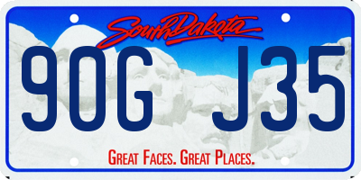 SD license plate 90GJ35