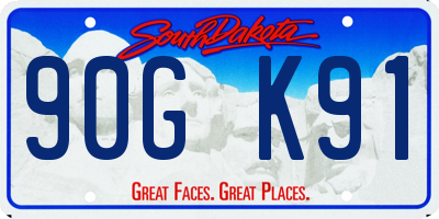 SD license plate 90GK91