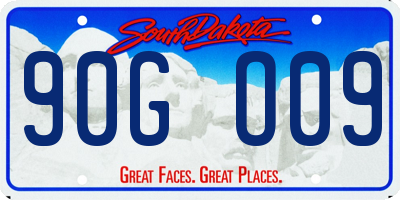 SD license plate 90GO09