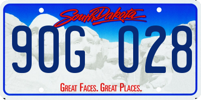 SD license plate 90GO28