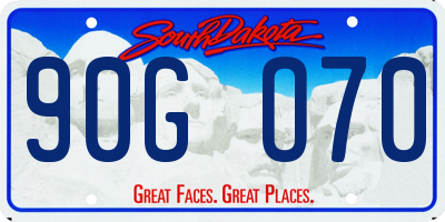 SD license plate 90GO70