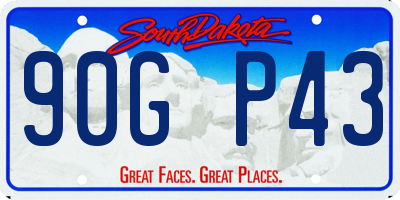 SD license plate 90GP43