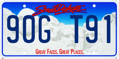 SD license plate 90GT91