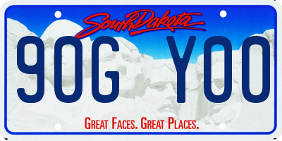 SD license plate 90GY00