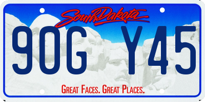 SD license plate 90GY45
