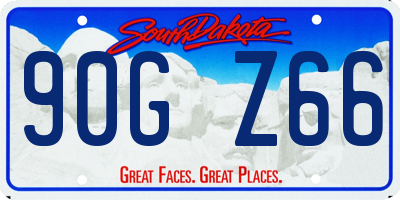 SD license plate 90GZ66