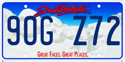 SD license plate 90GZ72