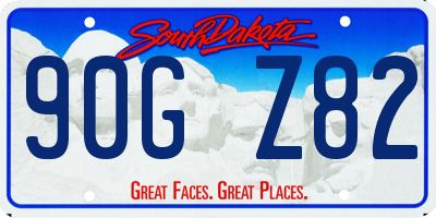 SD license plate 90GZ82