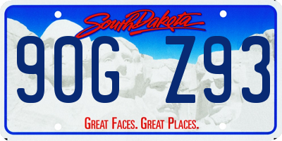 SD license plate 90GZ93